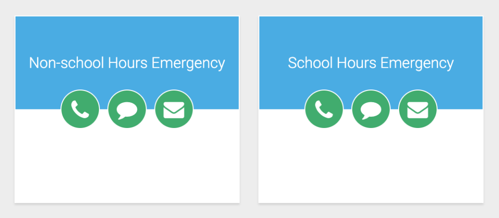 Non-school Hours Emergency and School Hours Emergency Phone, Text, and Email Preferences